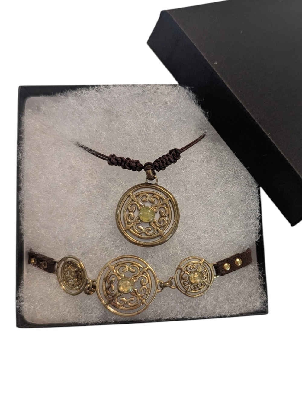 VTG Boho Sara Blaine Willow House Captiva Day Adj. Bracelet & Necklace Set